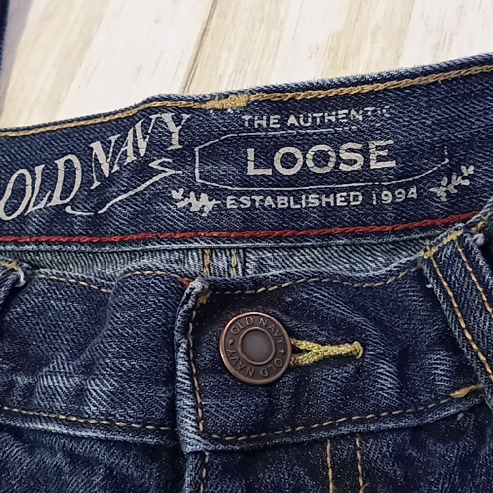 Old Navy Loose Straight Leg Blue Jeans Size 30x30 - Picture 12 of 16